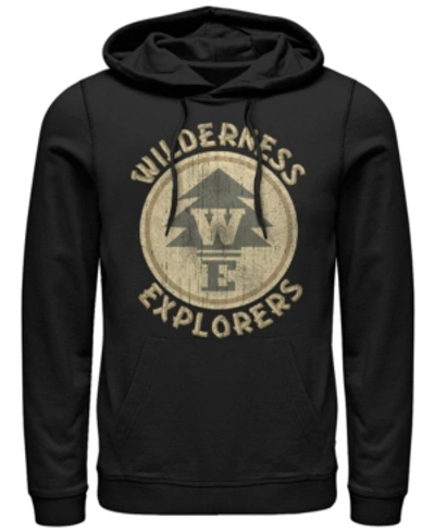 Disney Pixar Men's Up Wilderness Explorer Badge, Pullover Hoodie In Black