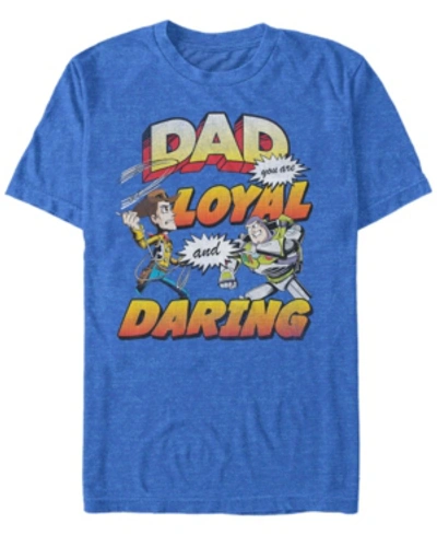 Disney Pixar Men's Toy Story Dad You Are Loyal, Short Sleeve T-shirt In Royal Blue