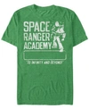 Disney Pixar Men's Buzz Lightyear Space Ranger Academy, Short Sleeve T-shirt In Emerald