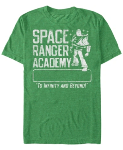 Disney Pixar Men's Buzz Lightyear Space Ranger Academy, Short Sleeve T-shirt In Emerald