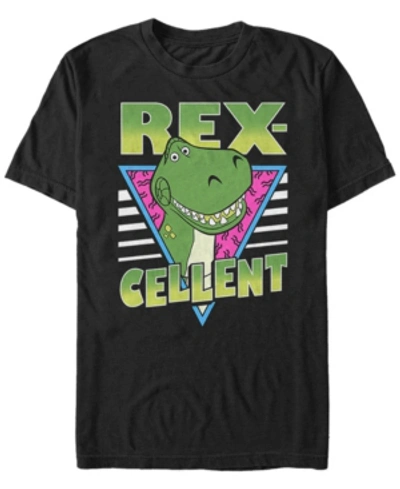 Disney Pixar Men's Toy Story Retro Rex-cellet, Short Sleeve T-shirt In Black