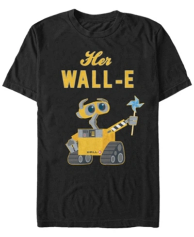 Disney Pixar Men's Wall-e Hers, Short Sleeve T-shirt In Black
