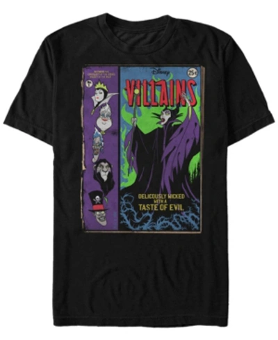Disney Men's Villains Comic Book Cover, Short Sleeve T-shirt In Black