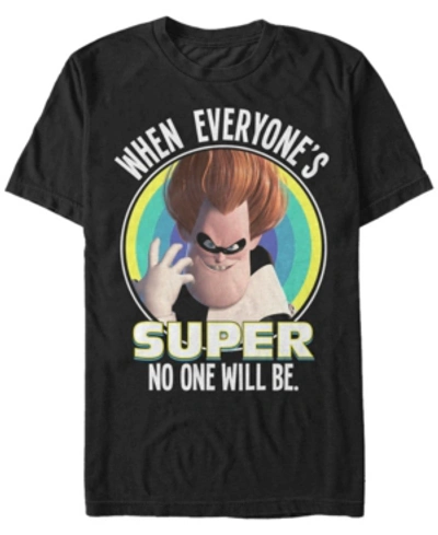 Disney Pixar Men's Incredibles Super Syndrome, Short Sleeve T-shirt In Black