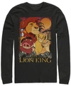 DISNEY DISNEY MEN'S LION KING HAPPY GROUP SHOT SUNSET, LONG SLEEVE T-SHIRT