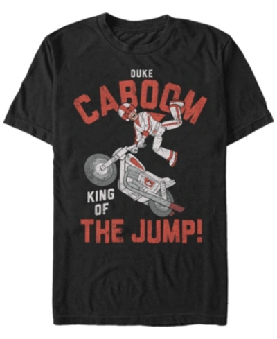 Disney Pixar Men's Toy Story Duke Caboom King Of The Jump, Short Sleeve T-shirt In Black