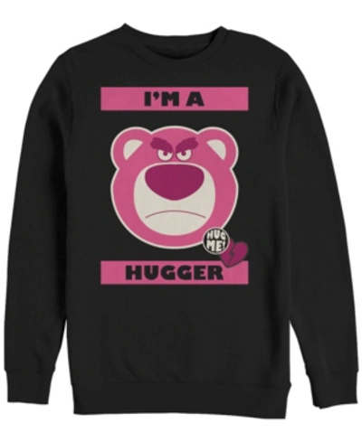 Disney Men's Toy Story Hugger Lotso Bear, Crewneck Fleece In Black