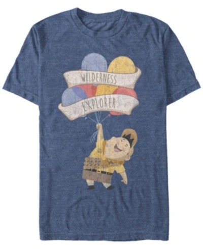 Disney Men's Up Russell Wilderness Explorer, Short Sleeve T-shirt In Navy