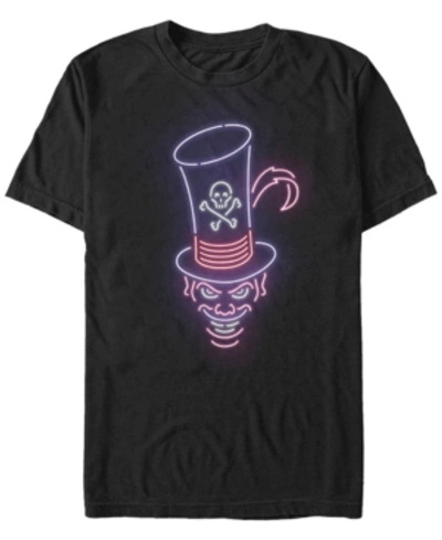 Disney Men's Princess And The Frog Neon Dr. Facilier, Short Sleeve T-shirt In Black