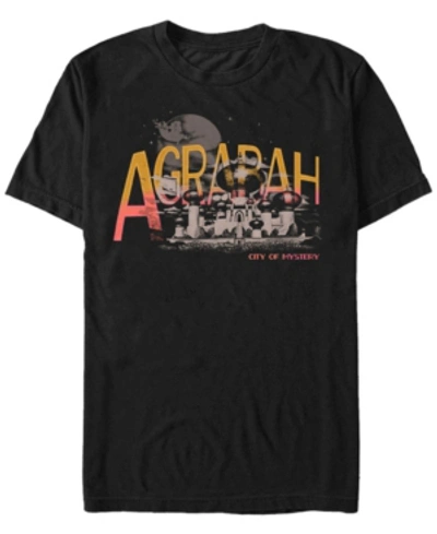 Disney Men's Aladdin Agrabah City Of Mystery, Short Sleeve T-shirt In Black