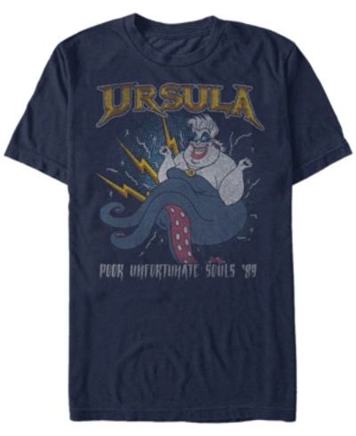 Disney Men's Little Mermaid Ursula Quote Portrait, Short Sleeve T-shirt In Navy