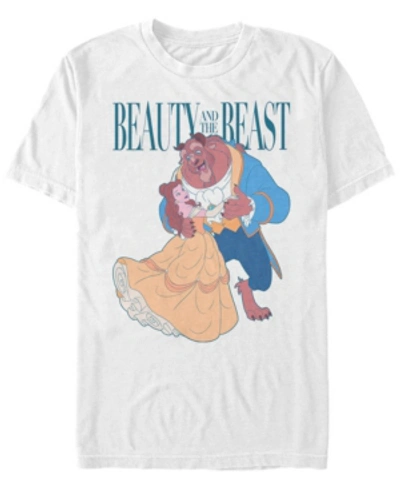 Disney Men's Beauty And The Beast Classic Dance, Short Sleeve T-shirt In White
