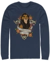 DISNEY DISNEY MEN'S LION KING SCAR SURROUNDED BY IDIOTS TATTOO, LONG SLEEVE T-SHIRT