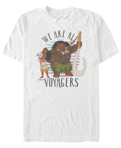 Disney Men's Moana We Are All Voyagers, Short Sleeve T-shirt In White