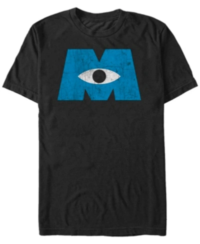 Disney Pixar Men's Monsters Inc. Eye Logo, Short Sleeve T-shirt In Black