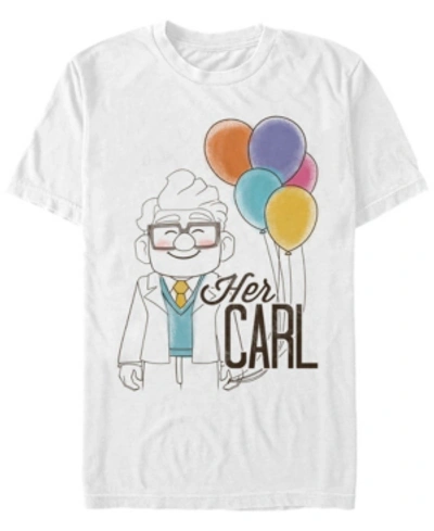 Disney Pixar Men's Up Her Carl, Short Sleeve T-shirt In White