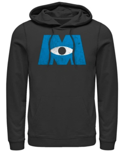 Disney Pixar Men's Monsters Inc. Eye Logo, Pullover Hoodie In Black