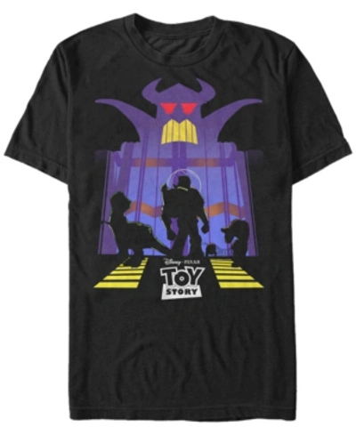 Disney Men's Toy Story Beware Emperor Zurg, Short Sleeve T-shirt In Black