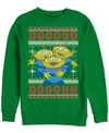 DISNEY DISNEY PIXAR MEN'S TOY STORY ALIENS UGLY CHRISTMAS CREWNECK FLEECE SWEATSHIRT