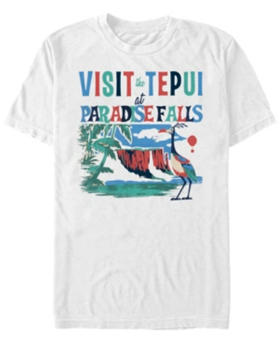 Disney Pixar Men's Up Visit Tepui At Paradise Falls, Short Sleeve T-shirt In White