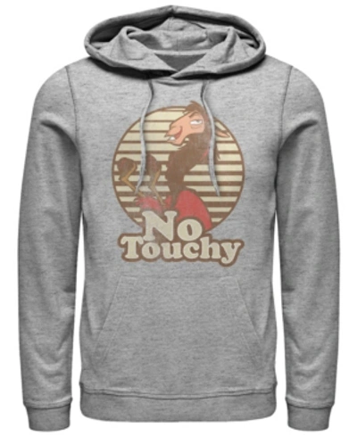 Disney Men's Emperor's New Groove Kuzco Llama No Touchy, Pullover Hoodie In Heathr Gry