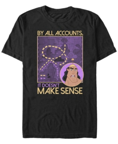 Disney Men's Emperor's New Groove Kronk Doesn't Make Sense, Short Sleeve T-shirt In Black