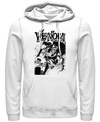 Marvel Men's Classic Venom Comic Poster, Pullover Hoodie In White