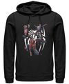 Marvel Men's Gamerverse Spider-man Multiplied Chest Logo, Pullover Hoodie In Black