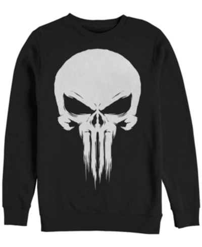 Marvel Men's Punisher Skull Logo, Crewneck Fleece In Black