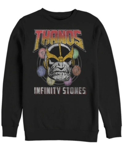 Marvel Men's Classic Comics Thanos Infinity Stones, Crewneck Fleece In Black