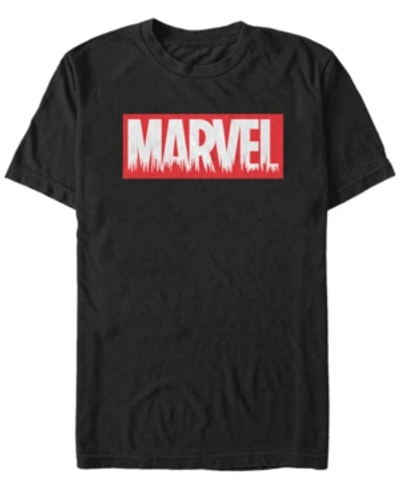 Marvel Men's Classic Cityscape Brick Logo, Short Sleeve T-shirt In Black