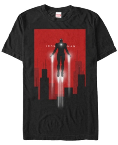 Marvel Men's Avengers Iron Man Taking Off, Short Sleeve T-shirt In Black