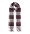 HARRODS FRINGED CHECK WOOL SCARF,15086163