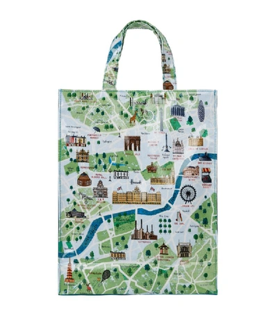 Harrods Medium Grid Map Shopper Bag In Multi