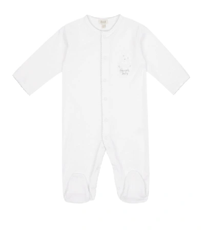 Harrods Babies'  Of London Pima Cotton Teddy All-in-one