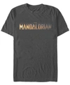Star Wars The Mandalorian Title Fill Logo Short Sleeve Men's T-shirt In Charcoal