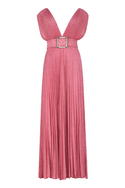 Elisabetta Franchi Celyn B. Lurex Knit Dress In Pink