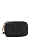 Tory Burch Perry Bombe Mini Leather Crossbody In Black