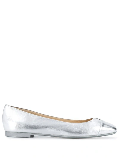 Jimmy Choo Gisela Square-toe Ballerina Shoes In White