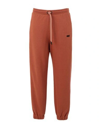 Victoria Beckham French Cotton-terry Track Trousers In Brick Red
