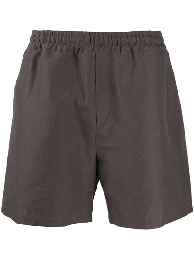 Low Brand Straight Leg Track Shorts In Brown
