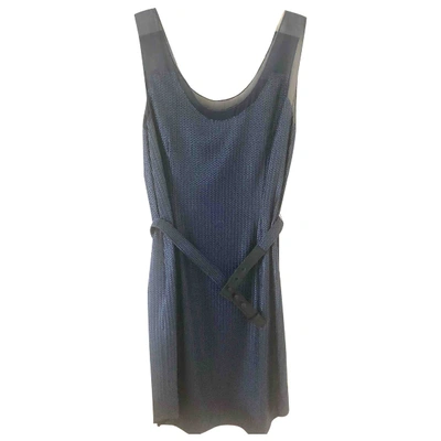 Pre-owned Rag & Bone Leather Mini Dress In Navy