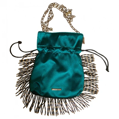 Pre-owned Les Petits Joueurs Silk Handbag In Green