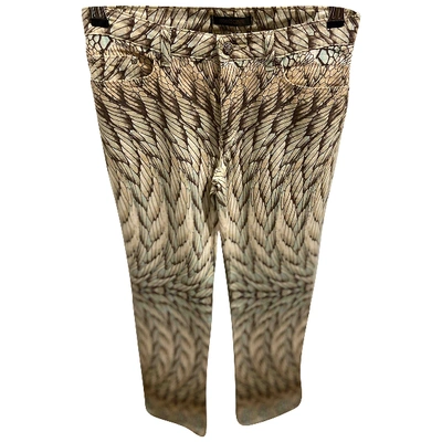 Pre-owned Roberto Cavalli Large Pants In Multicolour