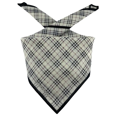 Pre-owned Burberry Neckerchief In White