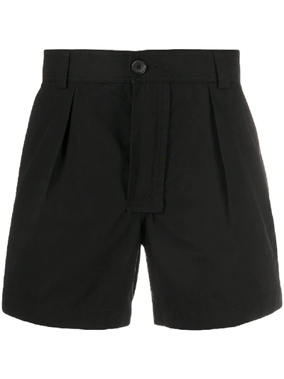 Jacquemus Pleated Short Shorts In Black