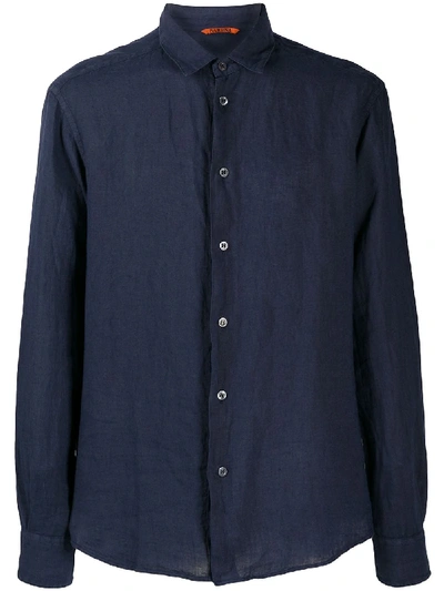 Barena Venezia Long Sleeve Linen Shirt In Blue