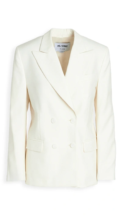 Re/done 70s Blazer In Vintage White