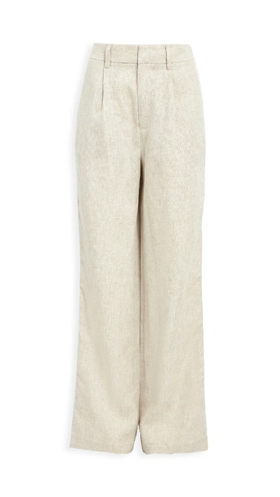 Reformation + Net Sustain Chandler Silk-charmeuse Wide-leg Pants In Ivory