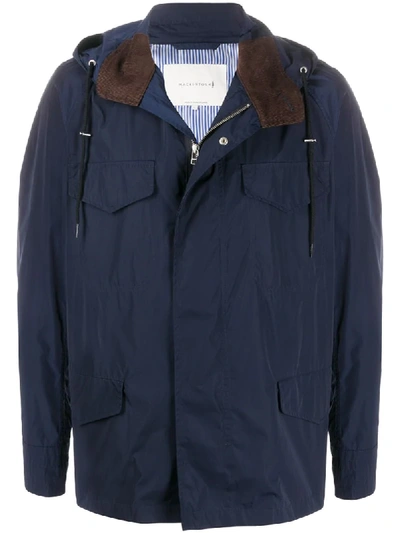 Mackintosh Modern Hooded Jacket In Blue